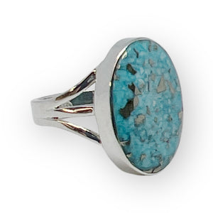 Nishapur Persian Turquoise Sterling Silver Ring