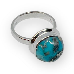 Nishapur Persian Turquoise Sterling Silver Ring