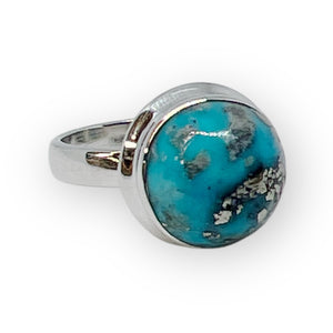 Nishapur Persian Turquoise Sterling Silver Ring