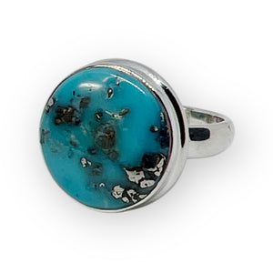 Nishapur Persian Turquoise Sterling Silver Ring