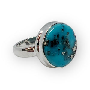 Nishapur Persian Turquoise Sterling Silver Ring
