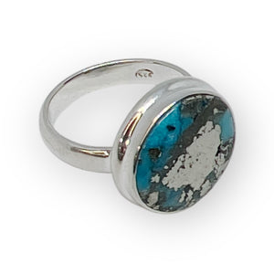 Nishapur Persian Turquoise Sterling Silver Ring
