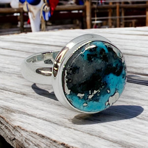 Nishapur Persian Turquoise Sterling Silver Ring