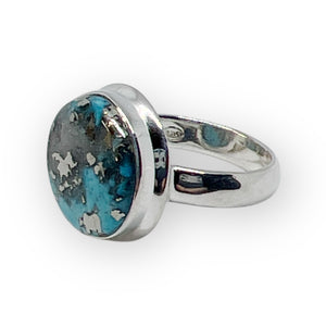 Nishapur Persian Turquoise Sterling Silver Ring