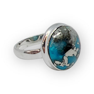 Nishapur Persian Turquoise Sterling Silver Ring
