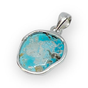 Kingman Turquoise Sterling Silver Pendant