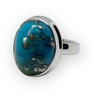 Nishapur Persian Turquoise Sterling Silver Ring