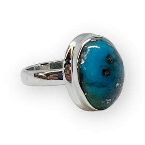 Nishapur Persian Turquoise Sterling Silver Ring