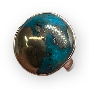 Nishapur Persian Turquoise Sterling Silver Ring