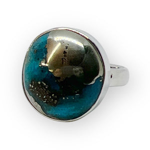 Nishapur Persian Turquoise Sterling Silver Ring