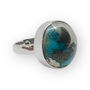Nishapur Persian Turquoise Sterling Silver Ring