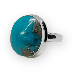 Nishapur Persian Turquoise Sterling Silver Ring