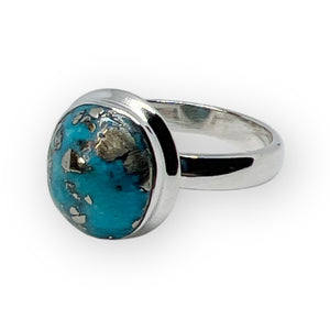 Nishapur Persian Turquoise Sterling Silver Ring