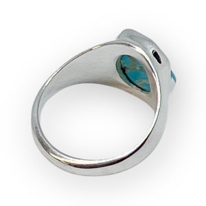 Kingman Turquoise Rough Sterling Silver Ring