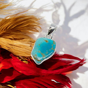 Kingman Turquoise Sterling Silver Pendant