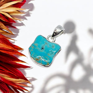 Kingman Turquoise Sterling Silver Pendant