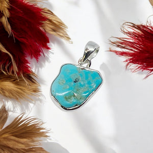 Kingman Turquoise Sterling Silver Pendant