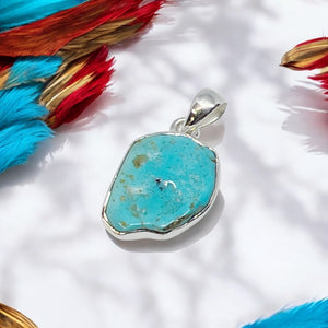 Kingman Turquoise Sterling Silver Pendant