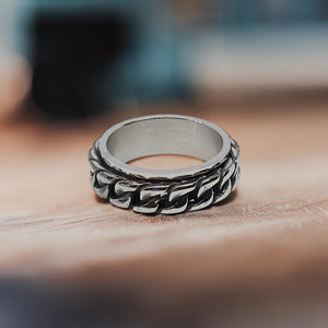 Spinning Links Stainless Steel Ring