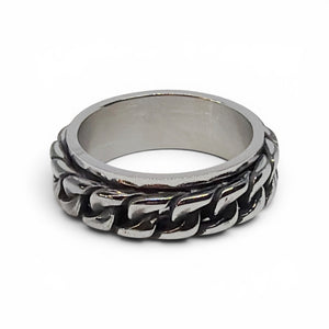 Spinning Links Stainless Steel Ring