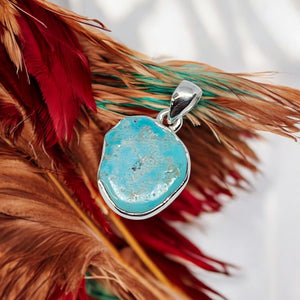 Kingman Turquoise Sterling Silver Pendant