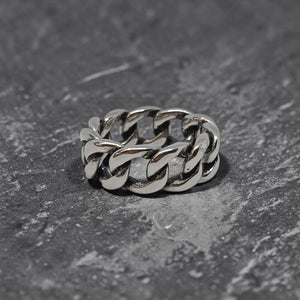 Thick Curb Link Stainless Steel Ring