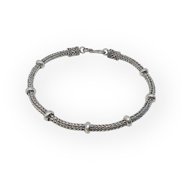 Sterling Silver Naga Bead Bracelet