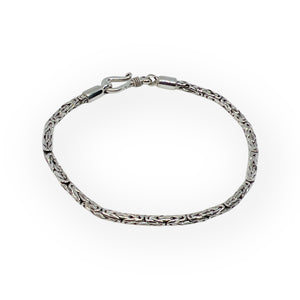 2.5mm Sterling Silver Byzantine Bracelet