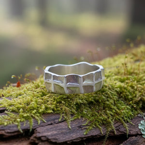 Croc Texture Band Ring