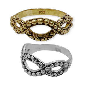 Triple Infinity Loop Sterling Silver Ring