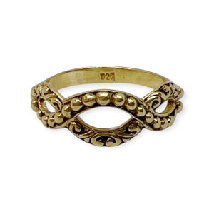 Triple Infinity Loop Sterling Silver Ring