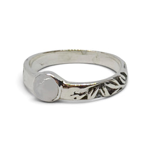 Nature-Inspired Moonstone Sterling Silver Ring