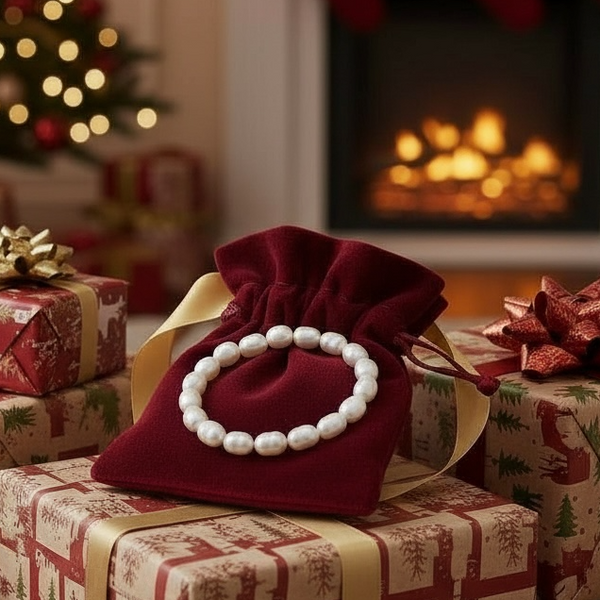 Lustrous Rice Pearl Bracelet