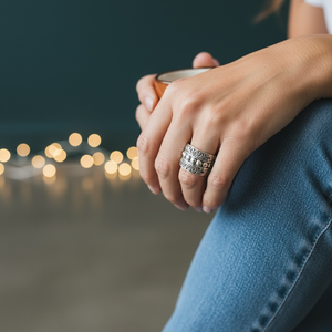Dots And Swirls Ring