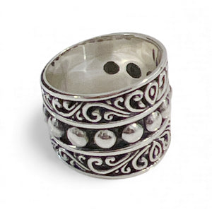 Dots And Swirls Ring