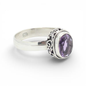 Handcrafted Faceted Amethyst Ring