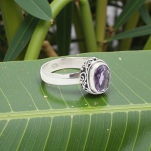 Handcrafted Faceted Amethyst Ring
