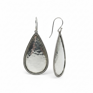 Hammered Raindrop Earrings