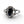 Small Oval Black Onyx Sterling Silver Ring