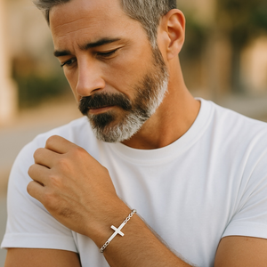 Simple Natural Design Cross Bracelet