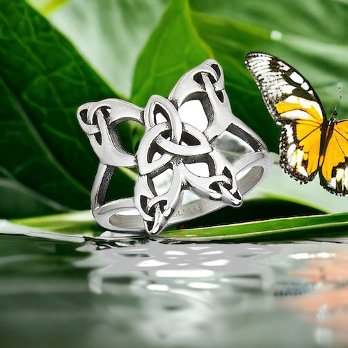 Butterfly Celtic Stainless Steel Ring