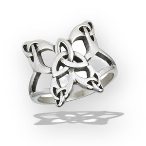 Butterfly Celtic Stainless Steel Ring