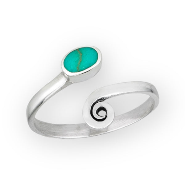Adjustable Turquoise Sterling Silver Ring