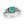 Turquoise Floral Petite Sterling Silver Ring