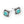 Square Turquoise Sterling Silver Stud Earrings
