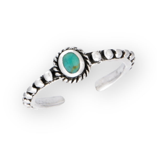 Turquoise Sterling Silver Toe Ring