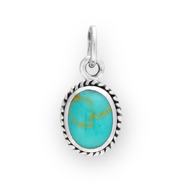 Petite Turquoise Sterling Silver Pendant Necklace