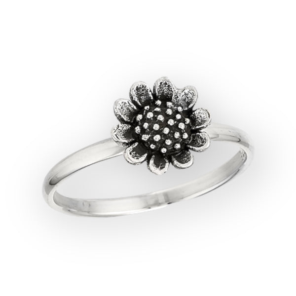 Sunflower Sterling Silver Ring