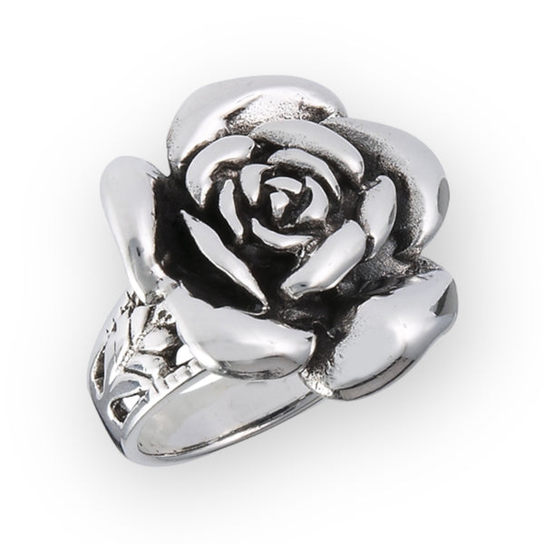Blooming Rose Sterling Silver Ring