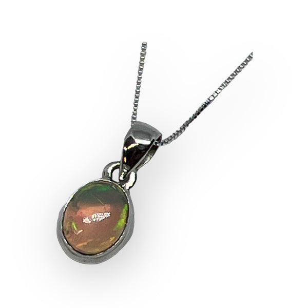 Mixed Shape Premium Quality Ethiopian Gemstone Sterling Silver Pendant Necklace